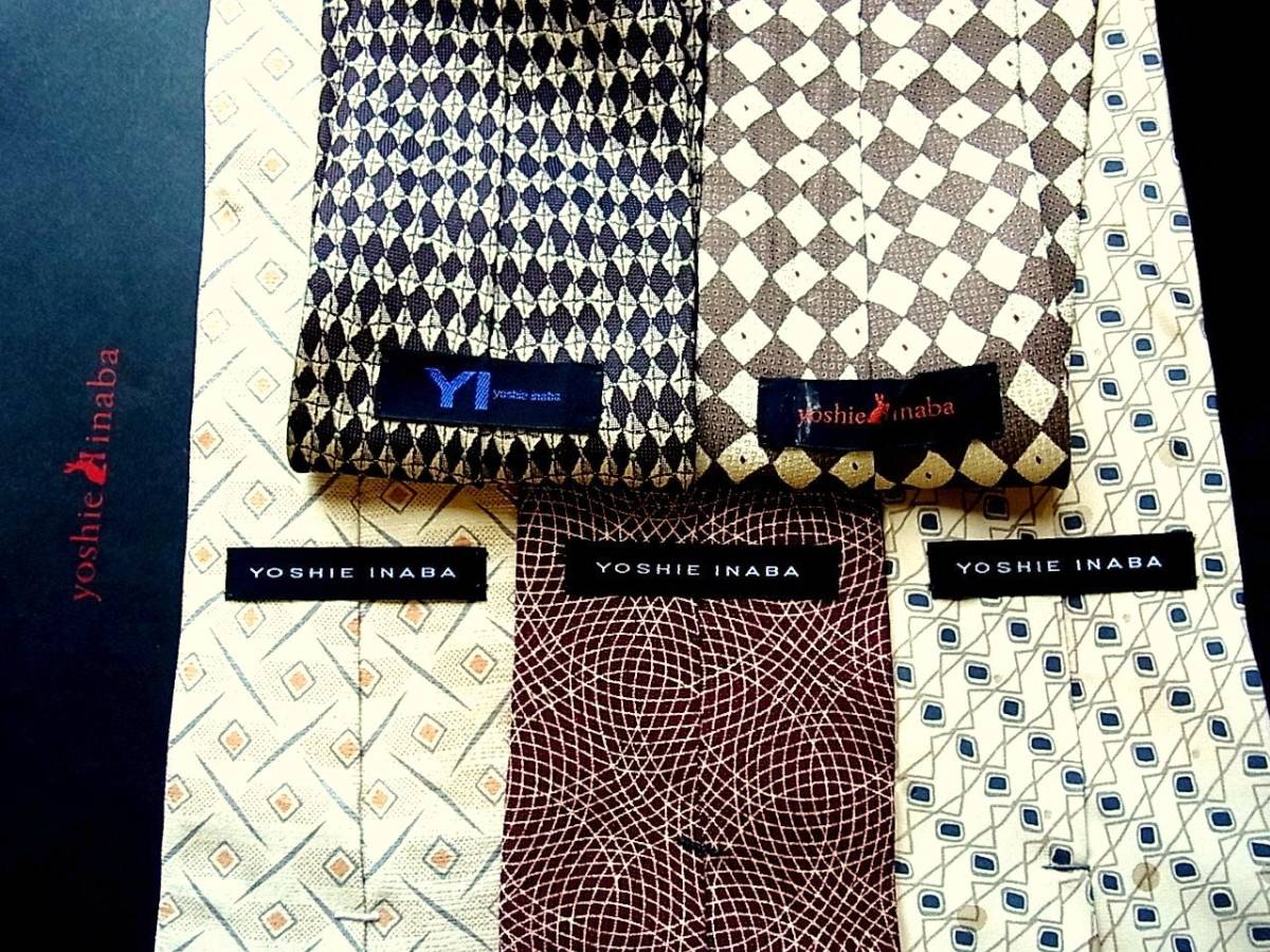 ■即決セール■J0814■ 5本セット全て 【稲葉 賀恵】ヨシエ イナバのネクタイ拍卖