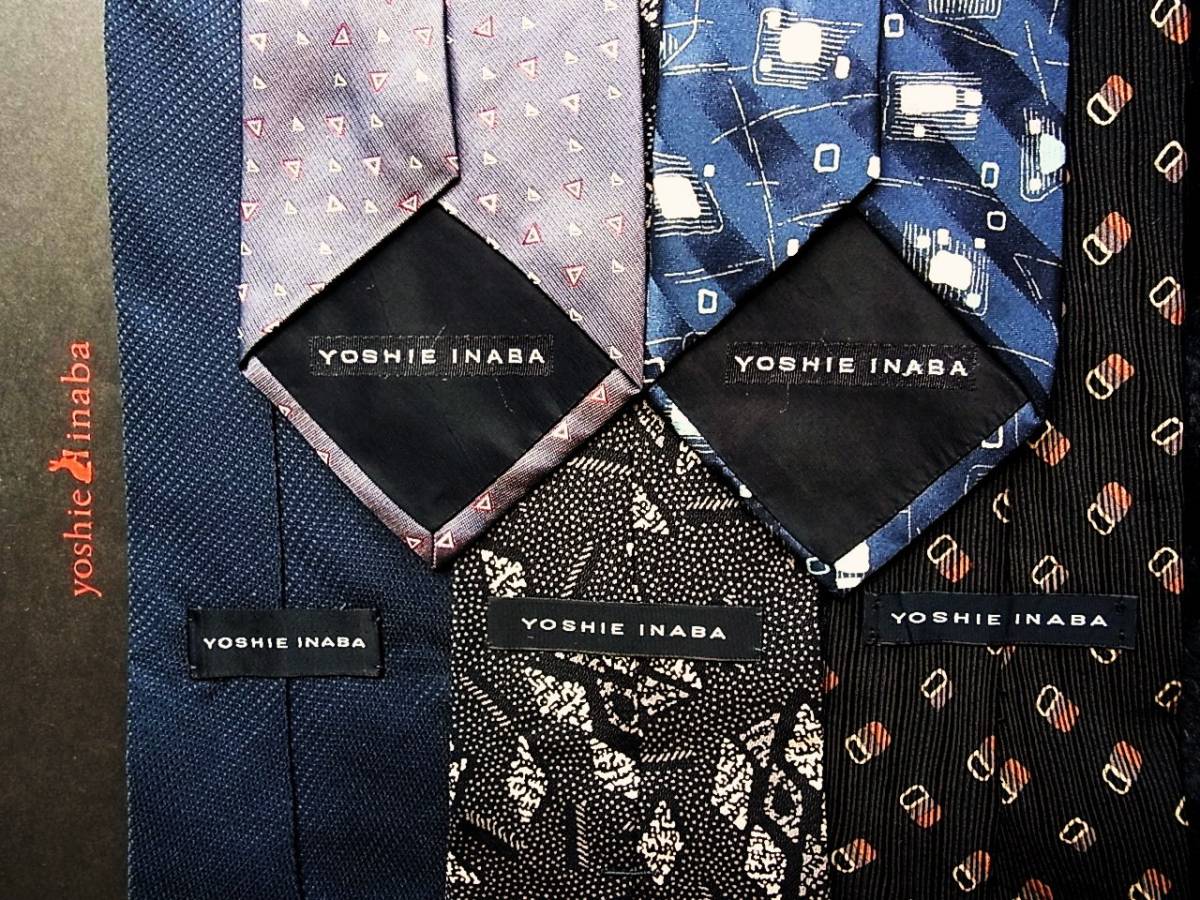 ■即決セール■J0813■ 5本セット全て 【稲葉 賀恵】ヨシエ イナバのネクタイ拍卖