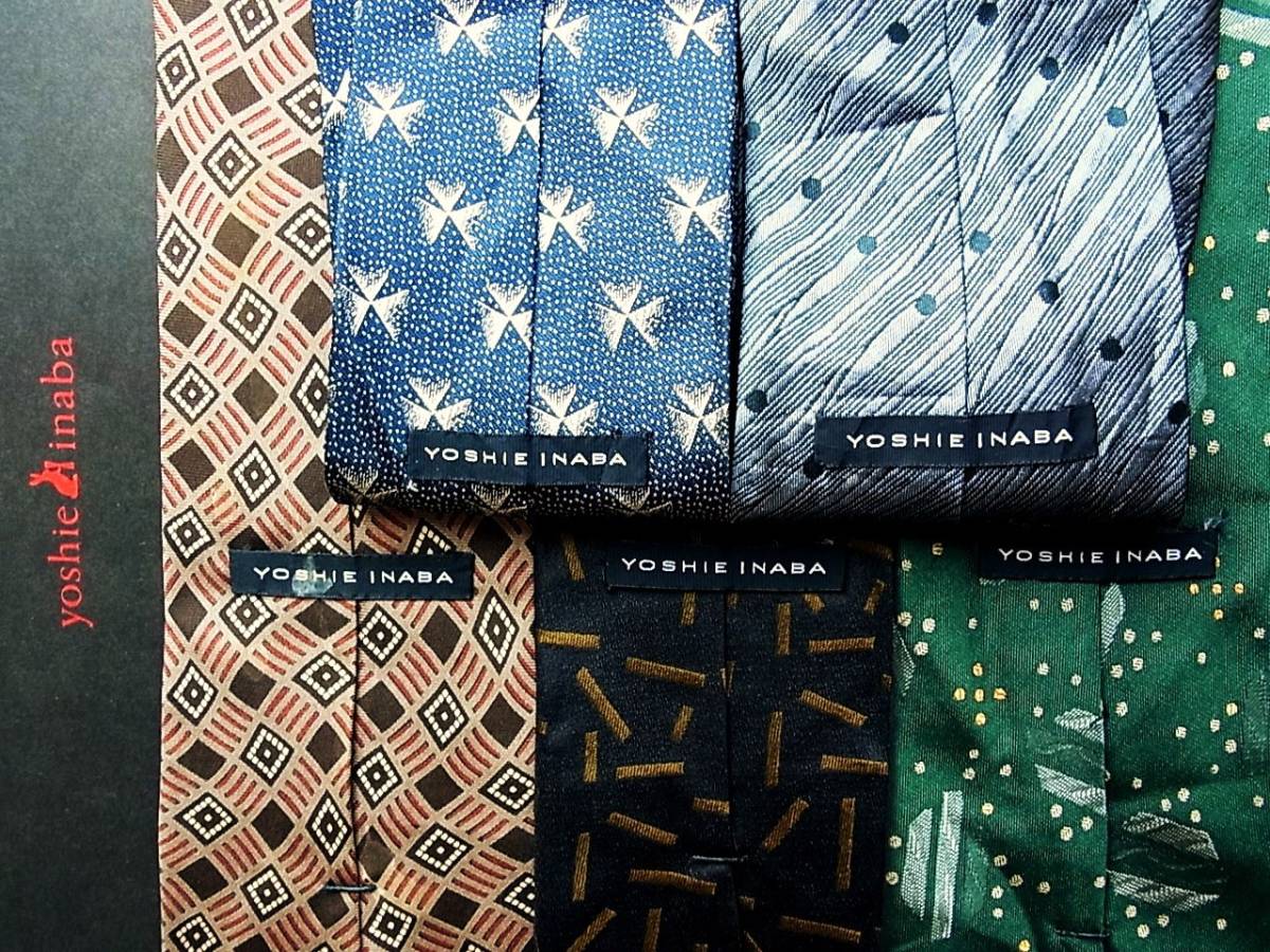 ■即決セール■J0796■ 5本セット全て 【稲葉 賀恵】ヨシエ イナバのネクタイ拍卖