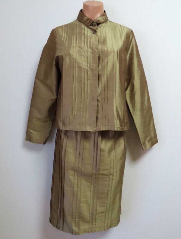 ☆【美品】KΣFFY シルク100% セットアップ ブラウススーツ 日本製拍卖