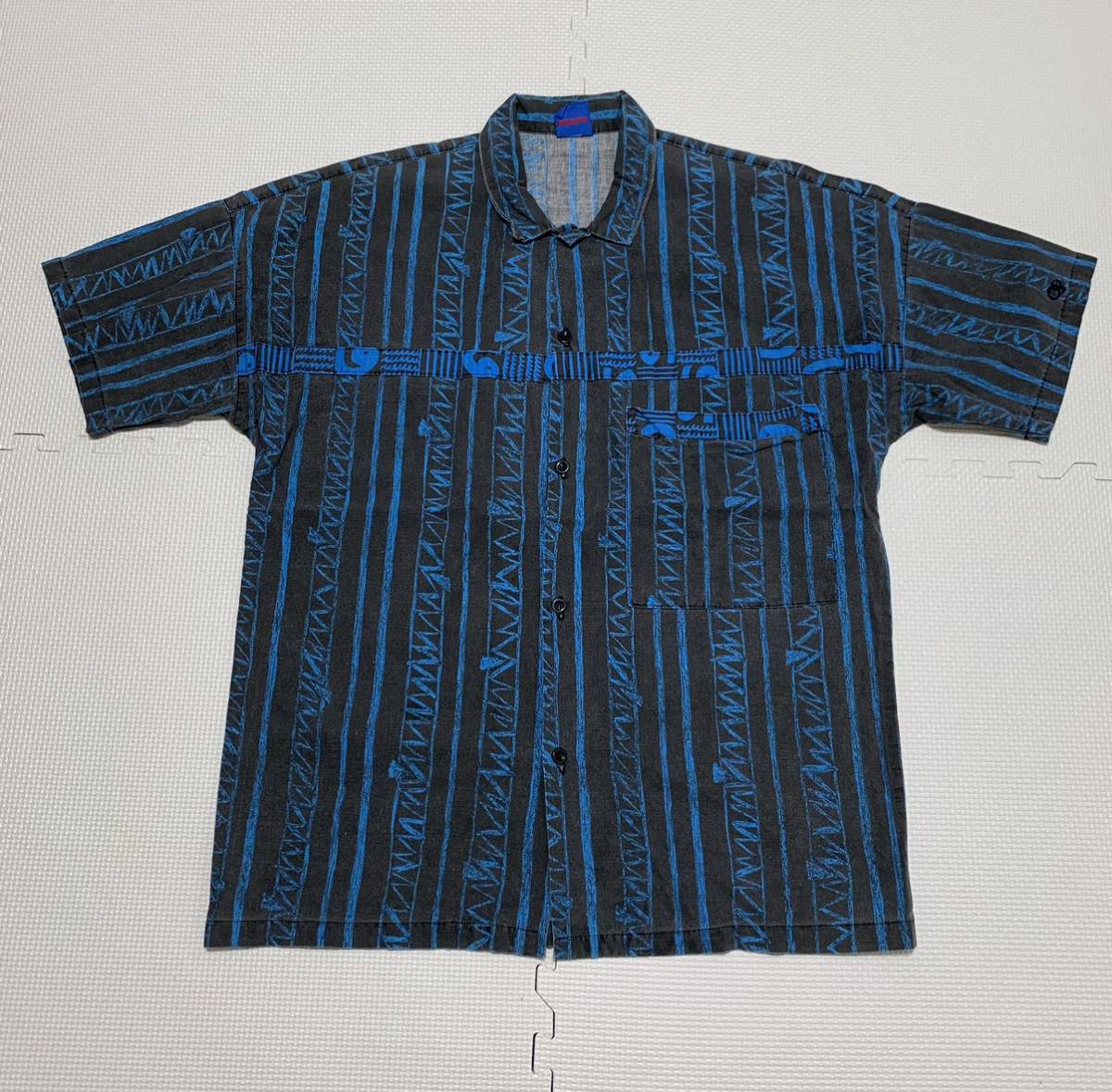 ★80s90s Ocean Pacific オーシャンパシフィック 半袖アロハシャツ 柄シャツ拍卖