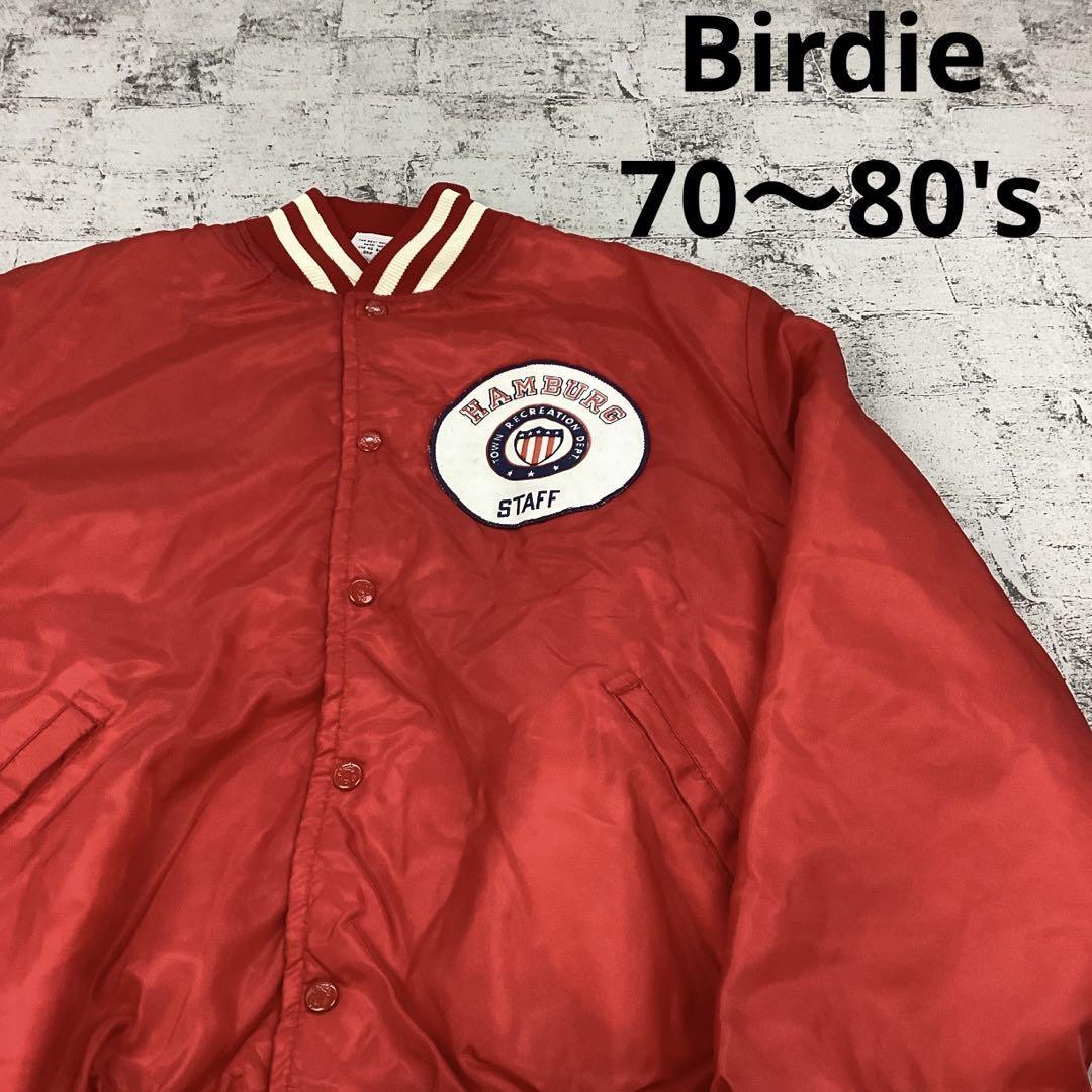 Birdie バーディ 70~80's ナイロンスタジャン USA製 企業ロゴ W11969拍卖