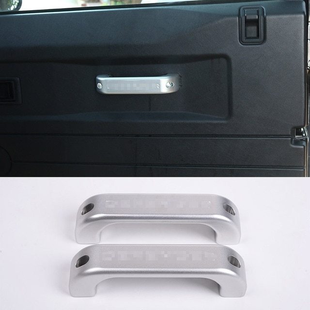 ドア2個 ランドローバーディフェンダー 90 110 2004-18 アルミ合金車のドアインナードアボウルドアハンドル装飾交換アクセサリー拍卖