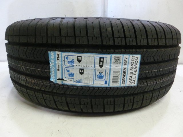 255/45R20 105V (1本) T30-227 未使用 オールシーズン ランフラット タイヤ グッドイヤー EAGLE SPORT 拍卖