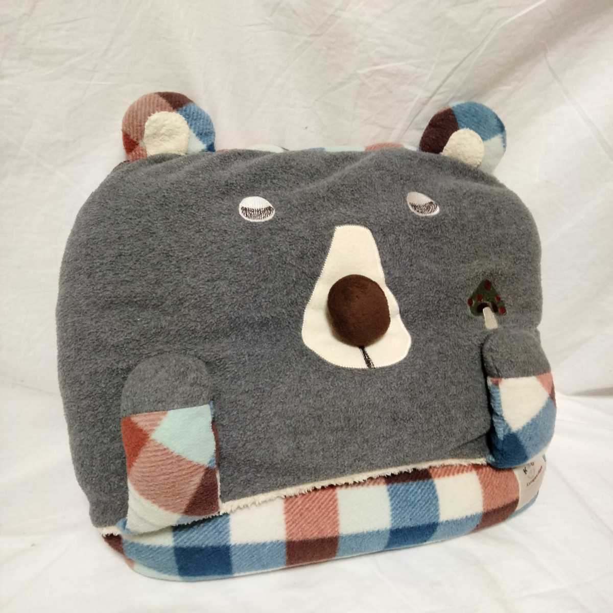 フットウォーマー 熊 くま クッション ぬいぐるみ 枕 ハンドウォーマー クスグルシッポ 45×36cm 221113拍卖