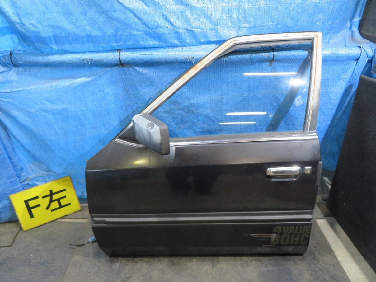 【即決】★送料込★ DR30 スカイライン 前期 RSターボ 4ドア 純正 ミラー付 フロント ドア 左 前 ドア 826? ブラック系 中古 9845拍卖