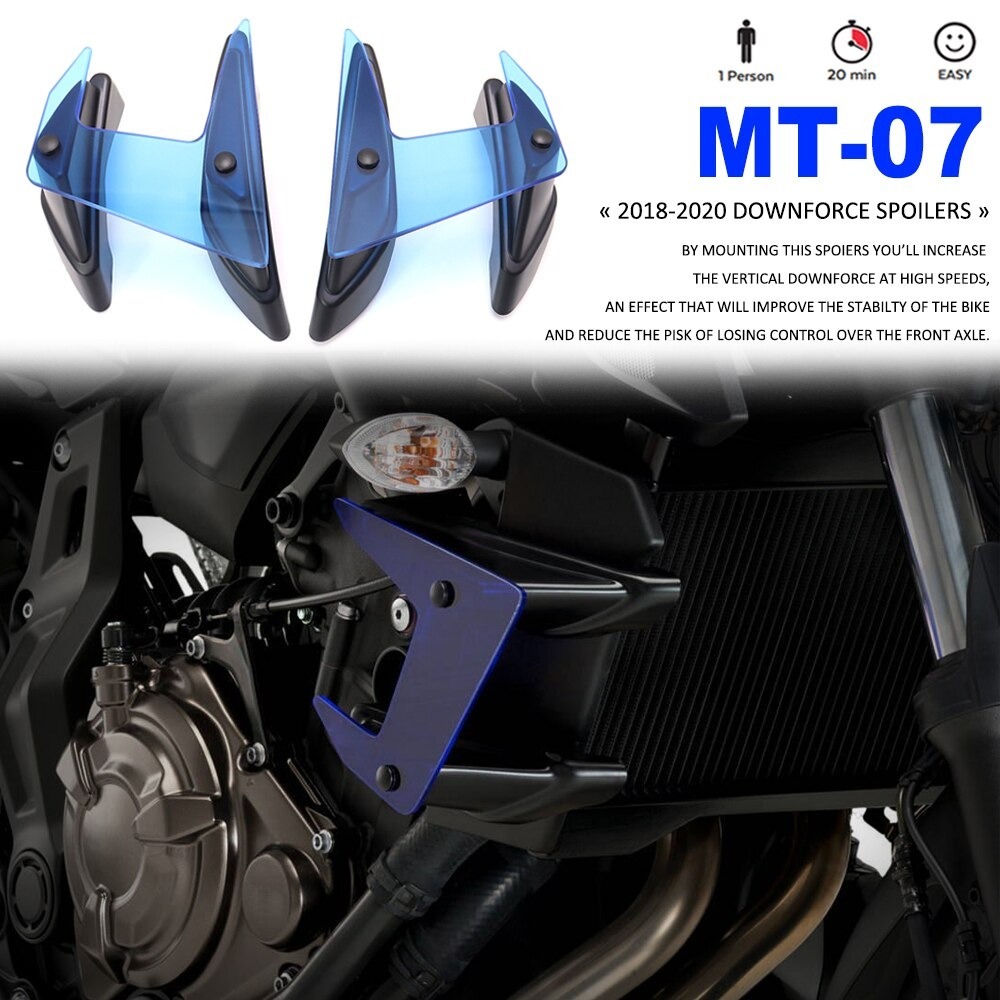 送料無料 YAMAHA ヤマハ MT-07 2018-2020 ウイングレット サイド ダウンフォース ネイキッド スポイラー拍卖
