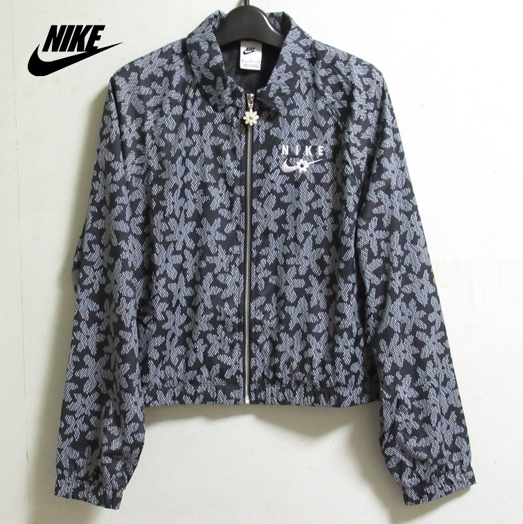 NIKE NSW AOP デイジー ウーブンジャケット 花柄 黒 ブラック M ナイキ ウィメンズ アウター ウィンド ジャケット 花 フラワー DM6314-010拍卖