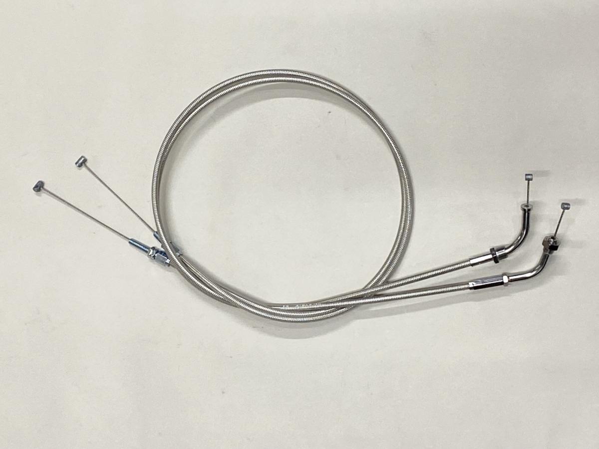 新品!ワルキューレ 5cmロング ステンメッシュ スロットルワイヤー 引き&戻し拍卖