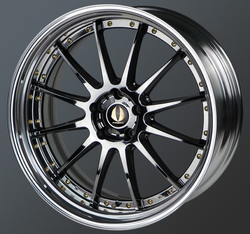 【M's】 AIMGAIN GTF ホイール 4本セット SBC 22インチ 11.5J 5穴 オーダーインセット エイムゲイン アルミホイール拍卖