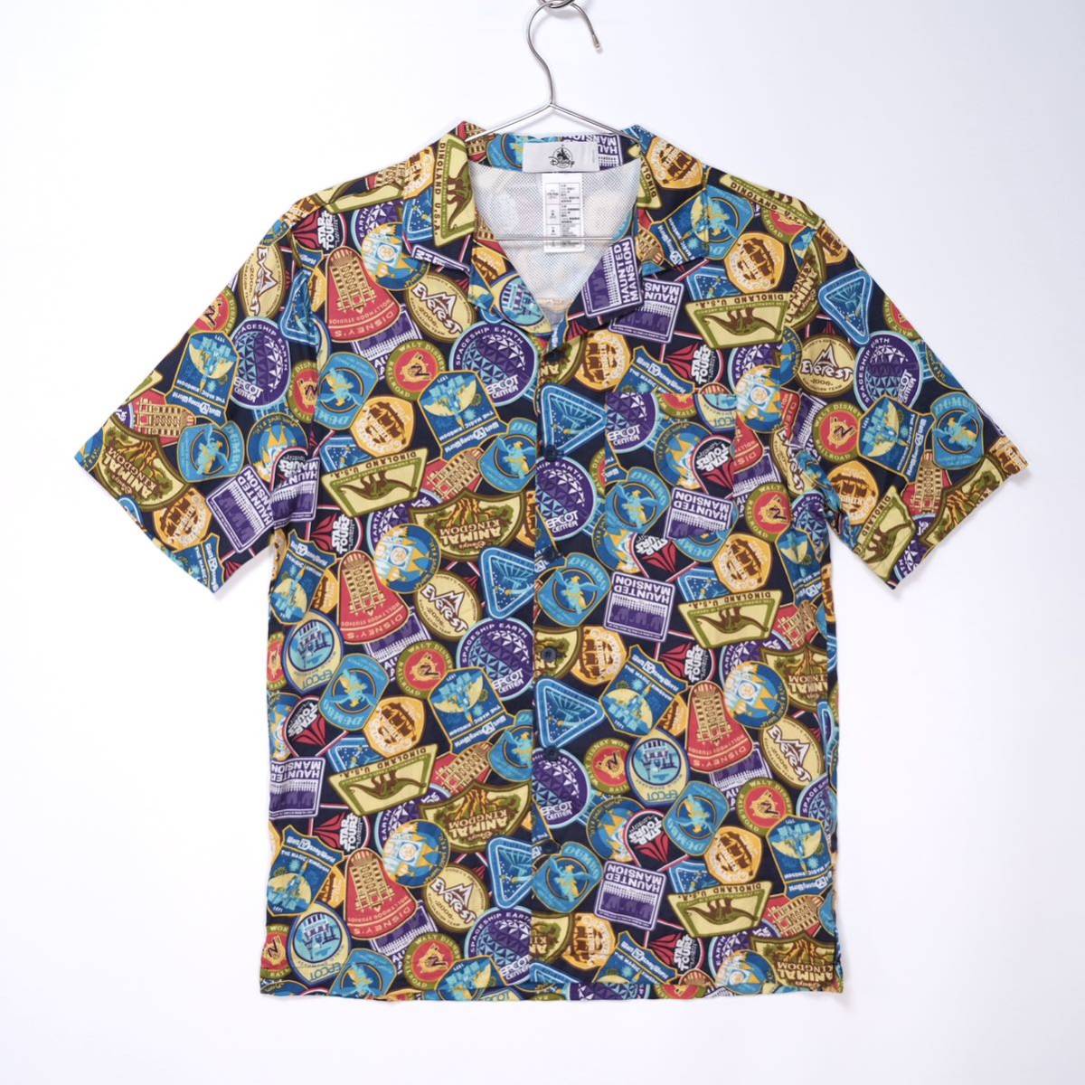 【送料無料】DISNEY PARKS/ディズニー パークス/アロハシャツ/オープンカラーシャツ/半袖シャツ/総柄拍卖
