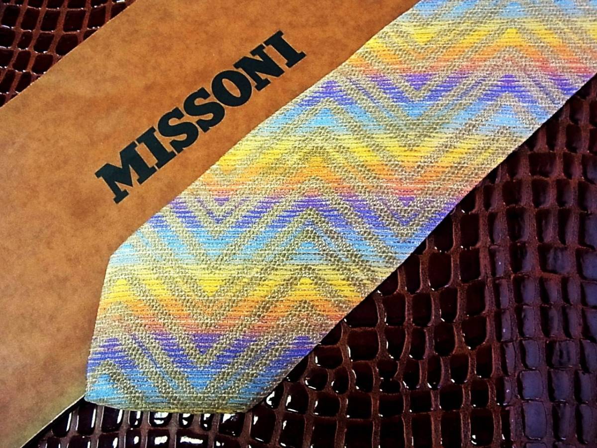 ■E2848N●良品●ミッソーニ【色の魔術師☆MISSONI】ネクタイ拍卖