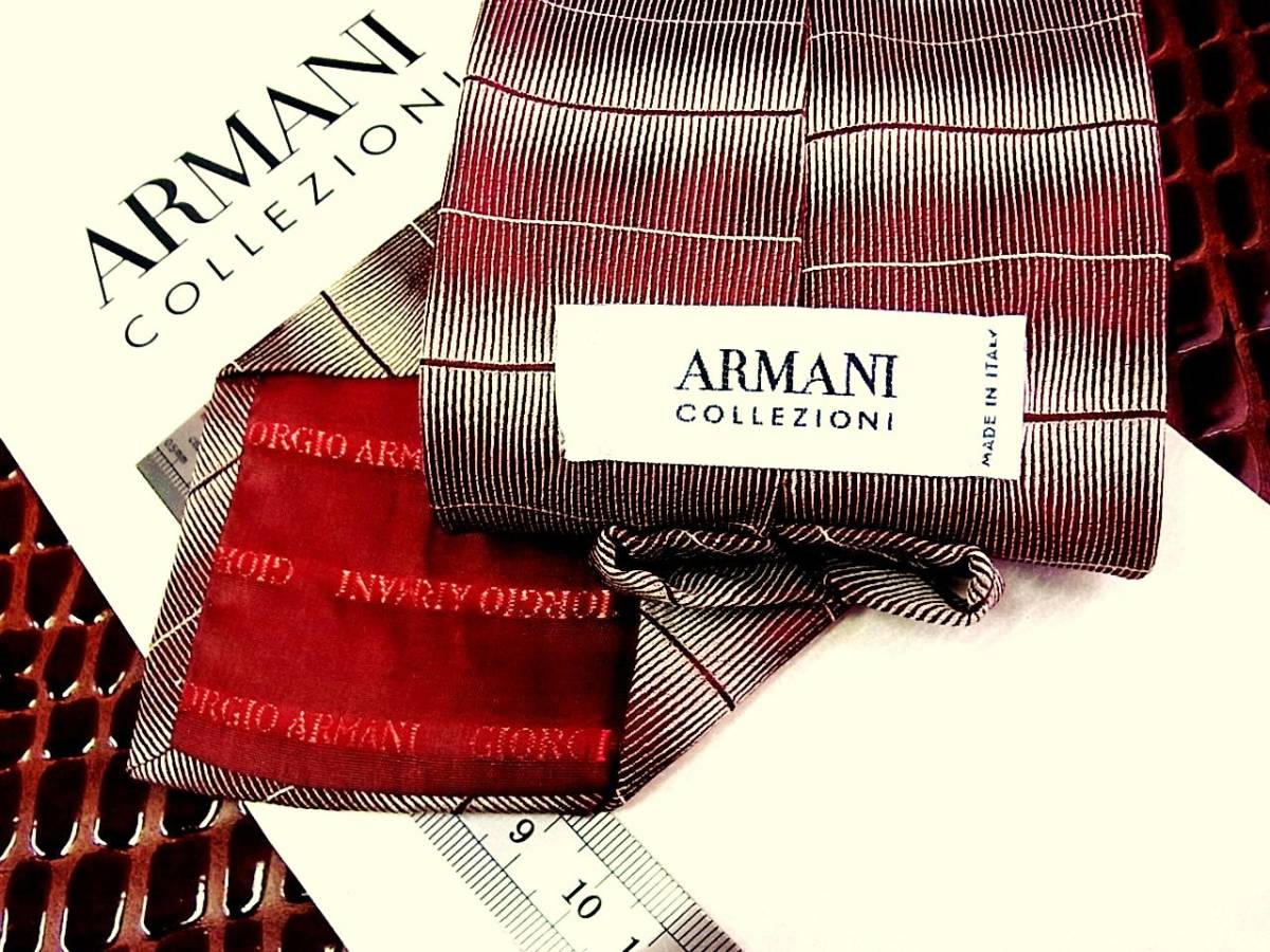 ■E2919N●良品●アルマーニ【COLLEZIONI】ネクタイ拍卖