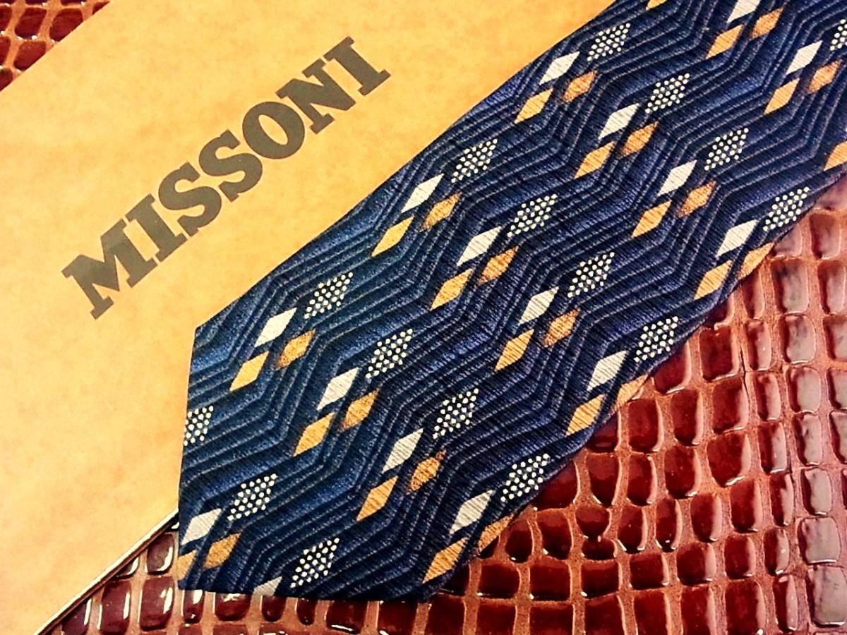 ■E2934N●良品●ミッソーニ【色の魔術師☆MISSONI】ネクタイ拍卖