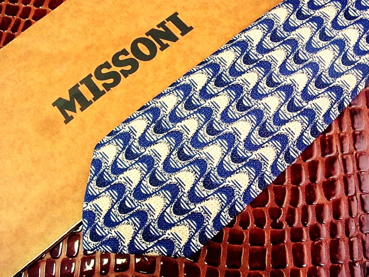 ■E2935N●良品●ミッソーニ【色の魔術師☆MISSONI】ネクタイ拍卖