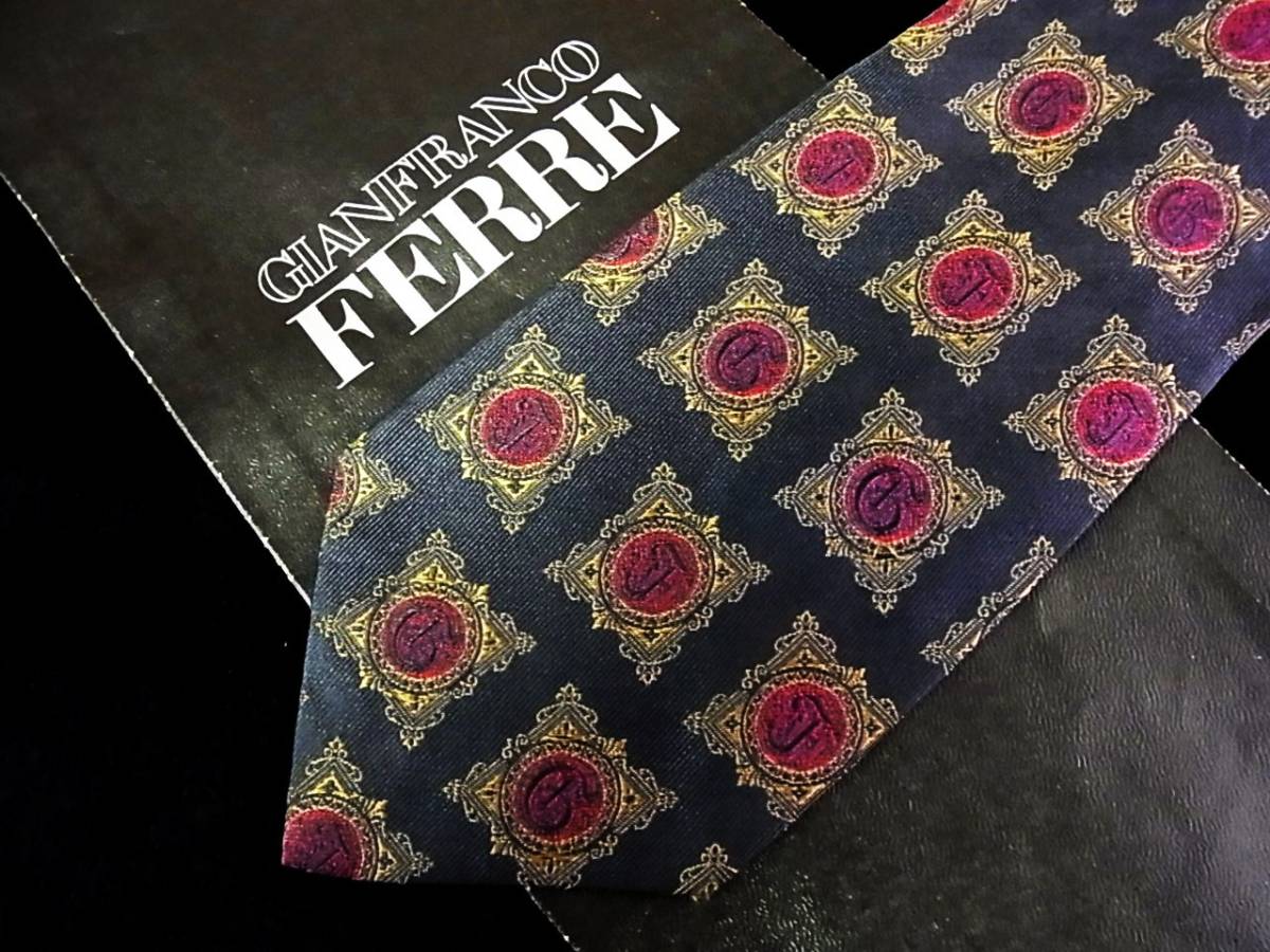 ■E3187N●良品●【FERRE】ジャンフランコ フェレのネクタイ拍卖