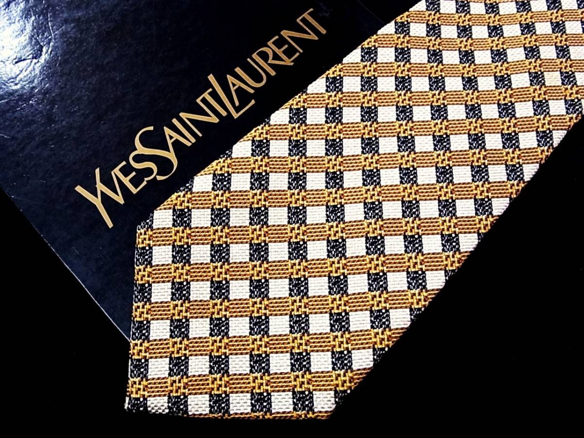 ■E3159N●良品●【YSL】サンローランのネクタイ拍卖