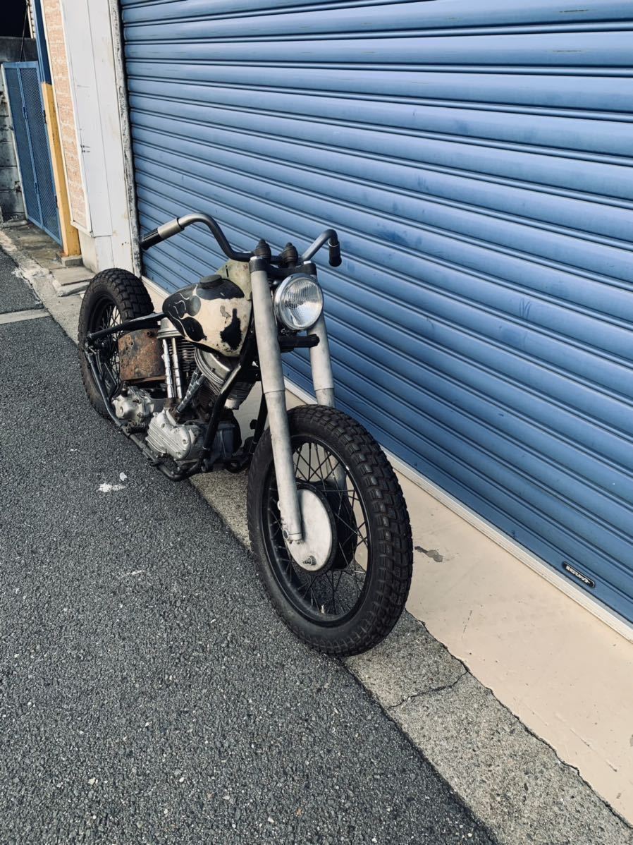 ヘリングス スタイル WH-100 ハンドル ビンテージ クラシック レーサー ナックル パン サイドバルブ クロームメッキ仕上拍卖