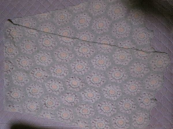 ストール ショール 肩掛け ひざ掛け ピンクxグレー 可愛い花のモチーフ拍卖