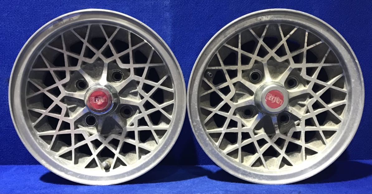 希少!*WASHIアルミ*旧車ホイール*13インチ*13x5.5JJ/オフセット+15/PCD114.3-4H*2本セット*当時物!拍卖