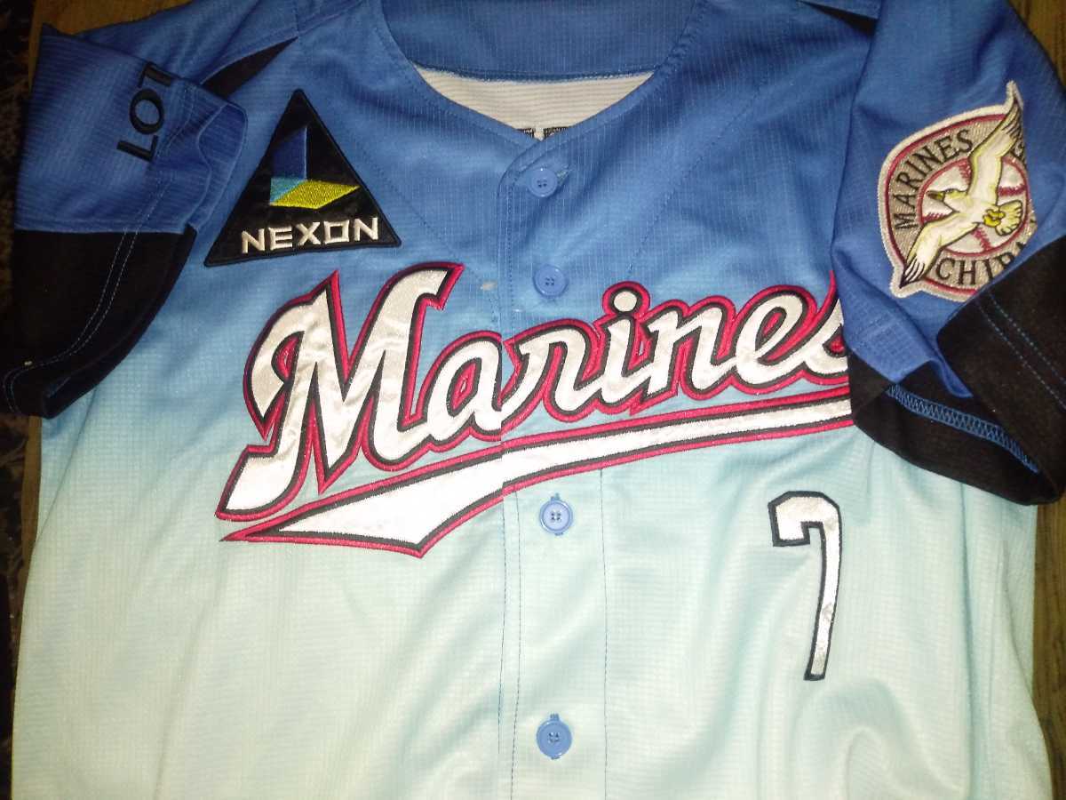 楽天イーグルス 市販鈴木大地 千葉ロッテマリーンズ青 ユニフォーム Mサイズ拍卖