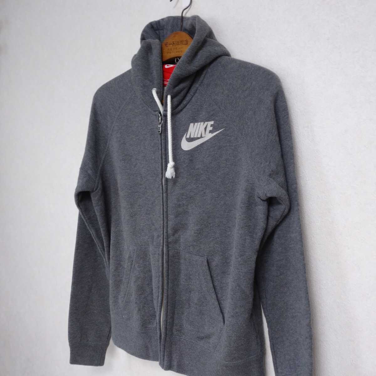 ナイキ ロゴプリント スウェットパーカ グレー XL拍卖
