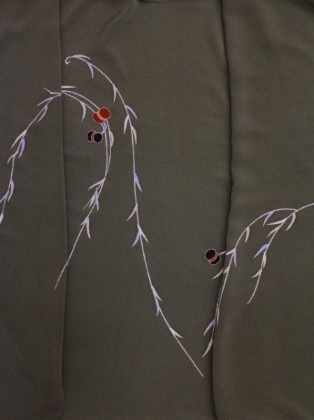 付下げ 手描き友禅 モダン 解き洗い品 反物 リ・オーダーft 楽布特選P334拍卖