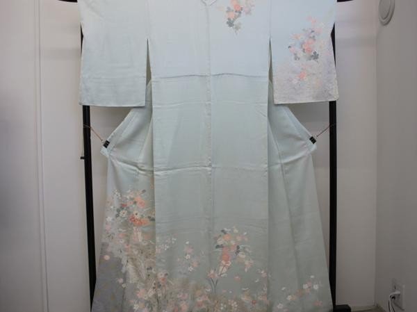 付下げ袷 L寸 手描き友禅 fts 布特選64870拍卖