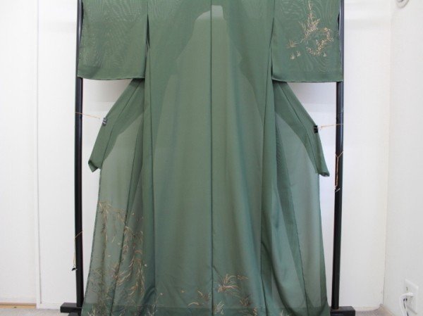 訪問着 総手刺繍 絽夏 解き洗い仮仕立て品 リ・オーダーnft 楽布特選98866 値下げ拍卖