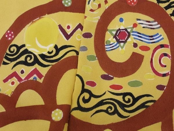 振袖 太宰待子 作 型絵染め 仮仕立新品 楽布特選78518wst  値下げ中拍卖