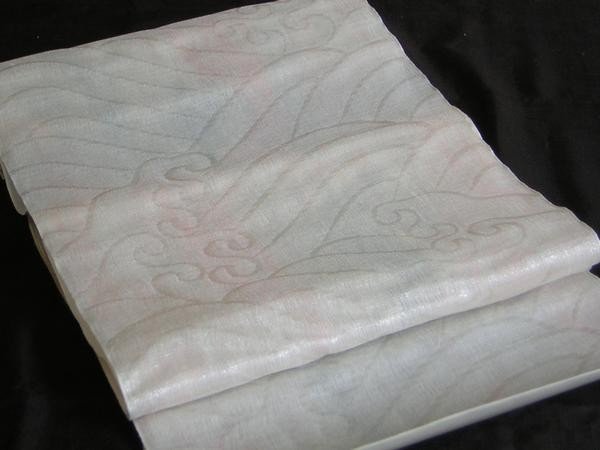 夏物名古屋帯 西陣二重紗 新品反物 nlwtj 楽布特選47422拍卖