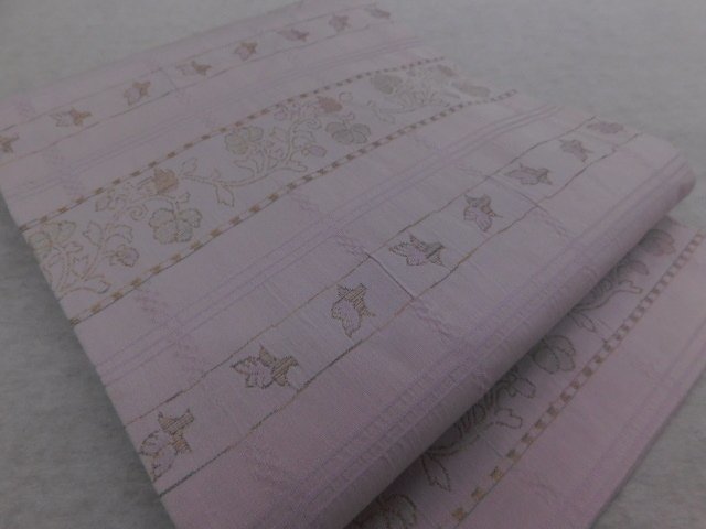 なごや帯 モール 西陣織り 未使用仕立て上がり品 楽布特選 P13718 lt拍卖