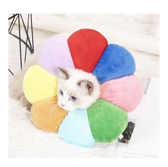 エリザベスカラー 猫用 犬用 ペット用品 ペット用介護用品 ひまわり カラフル 柔らか 小型犬 クッション お昼寝 おもちゃ拍卖