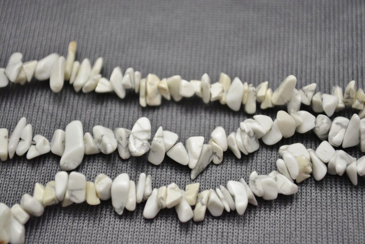 天然石 1連 ハウライト サザレ ハウライト 1連 40cm ブレスレット パワーストーン ビーズクラブ拍卖