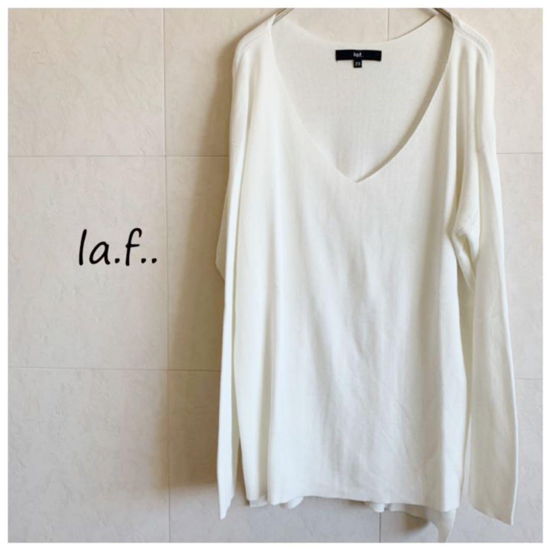 la.f.. ラエフ 白薄手ニット BA31拍卖