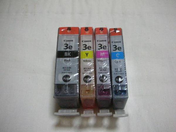 ★新品 キヤノン 純正 インクカートリッジ BCI-3e 4MP 4色 4個セット★拍卖