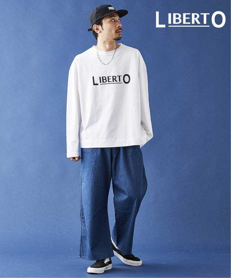 新品 JOURNAL STANDARD 別注 JOURNAL STANDARD LIBERTOデニム ワイド パンツ カラーネイビー A サイズL定価¥ 13200拍卖