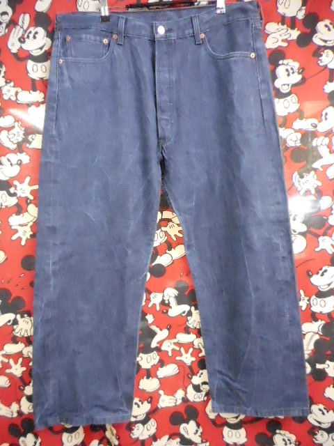 リーバイス 501 W38 カラーデニム 黒系 パンツ ワイド ビッグサイズ拍卖