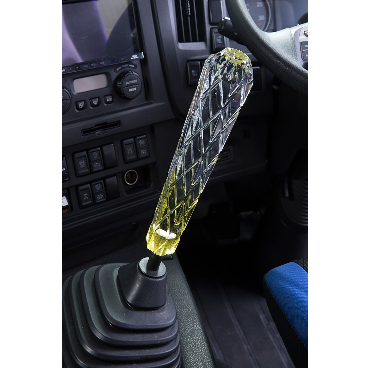 シフトノブ 雅 クリア/イエロー(黄色) 長さ270mm 12×1.25/10×1.25/12×1.75拍卖