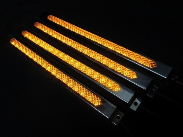 車高灯 LEDモールアンドン アンバー 橙 24V 300mm 4本セット トラック拍卖