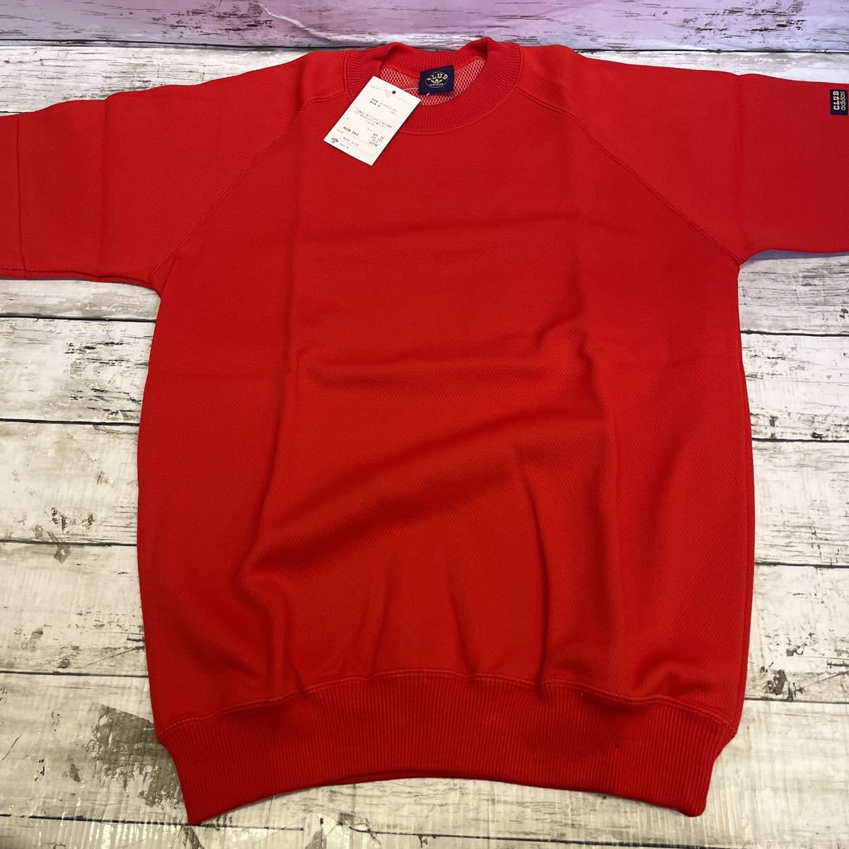 i213 adidas アディダス CLUB adidas 80s 90s デサント製 タグ付き 半袖 生地厚め 希少 ビンテージ サイズM アディダスクラブ拍卖