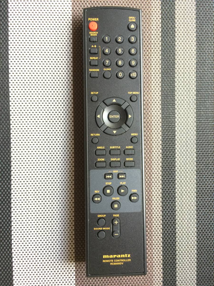 良品★送料無料★marantz★マランツ★純正★CD DVDプレーヤー ★DV6600用リモコン★RC6600DV★中古★動作品★返金保証あり拍卖