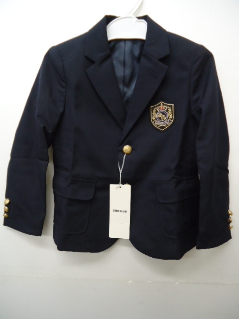 【KCM】jco-9-110A★新品未使用★【COMME CA ISM/コムサイズム】フォーマル ブレザー ジャケット エンブレム 110A ネイビー 男の子拍卖