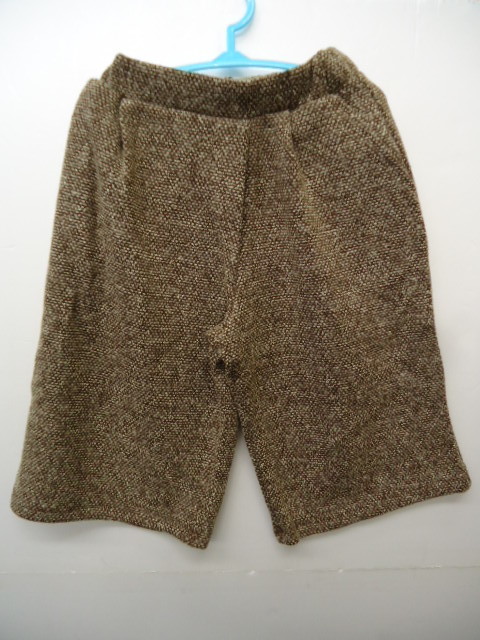 【KCM】jco-16-130A★新品未使用★【COMME CA ISM/コムサイズム】ニット ワイドパンツ ガウチョパンツ 130A ブラウン拍卖