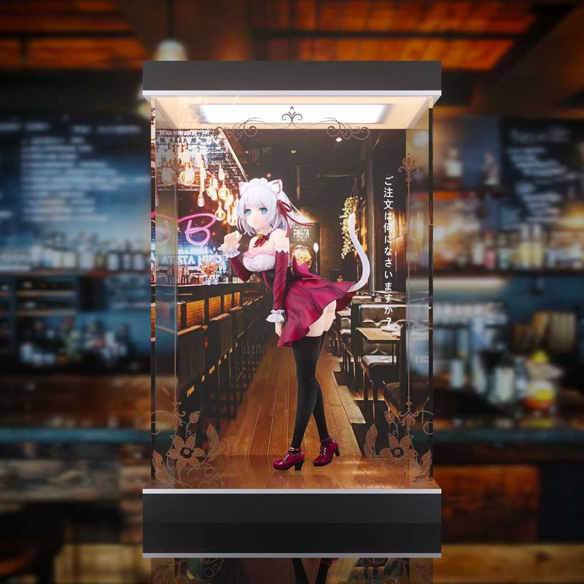 KDcolle 探偵はもう、死んでいる。 原作版 シエスタ 猫耳メイドver. 1/7スケール ☆専用☆ フィギュアケース LED 照明 展示 ショーケース拍卖