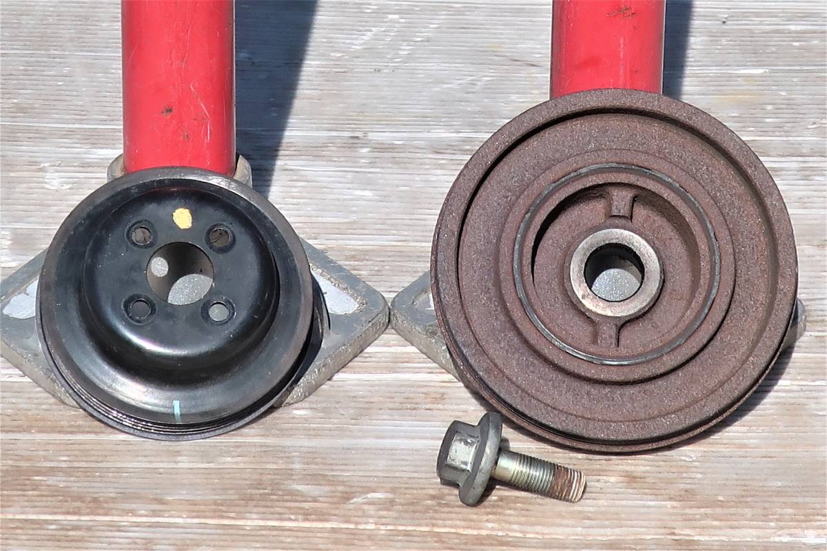 H15 LA-L152S L150S ムーヴ カスタム MOVE 2WD AT JB-DET (ターボ) 4気筒 純正 クランクプーリー ウォーターポンププーリー SET / 106227km拍卖