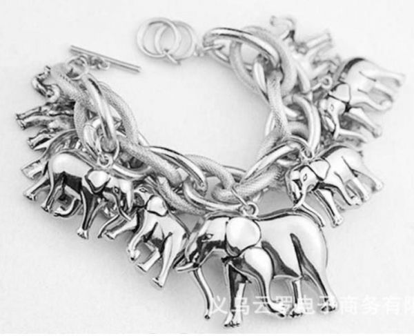 ブレスレット チェーン アクセサリー ゴージャス銀 象拍卖