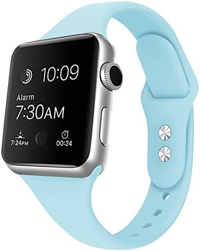 新品未使用送料無料Apple watch バンド シリコン スポーツバンド 交換ベルト アップルウォッチ バンド 38mm/ iwatch バンド 水色拍卖