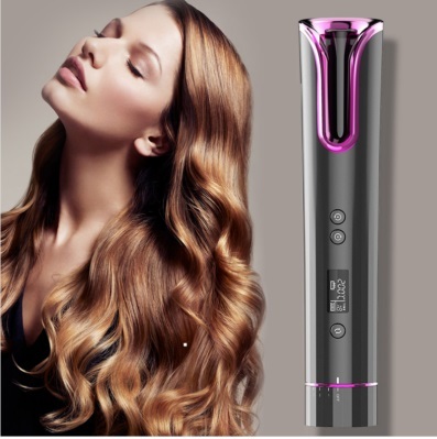 新品未使用送料無料ヘアアイロン イオンセラミック技術 USB充電 液晶ディスプレイ 自動回転 高速加熱ヘアスタイリングツール拍卖