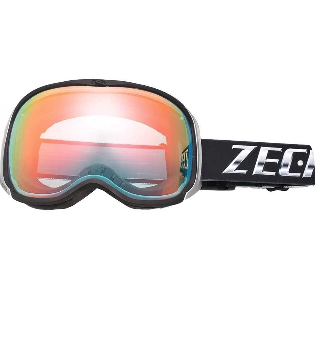 スノーゴーグル ゴーグル LZ-18J アジアンフィット マットブラック スノーボード スキー ダブルレンズ 平面レンズ ゼック拍卖